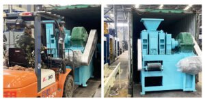 Large Briquetting Machines Successfully Loads Containers for Shipment to India-1