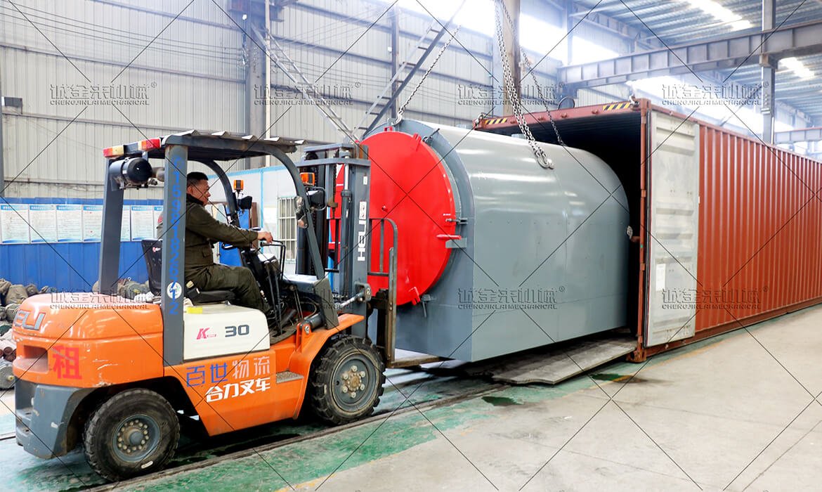 Palm Fibre Charcoal Making Machine Shipped to Indonesia